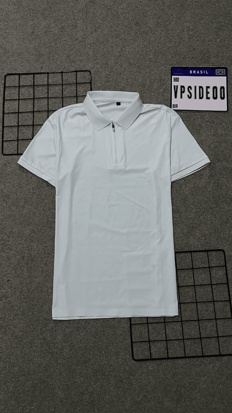Gola Polo Malha Chinesa Branco Gelo