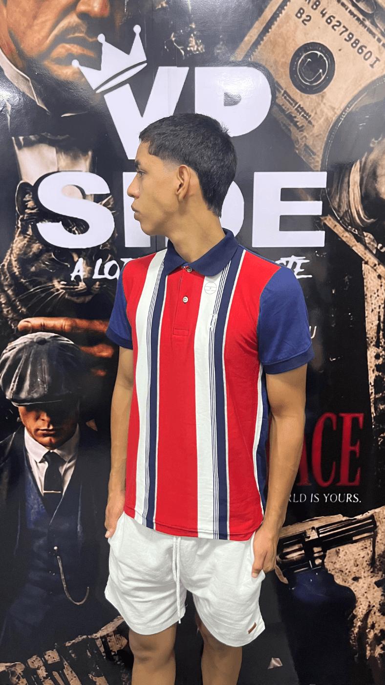 Gola Polo Aleatory Listrada Vermelha