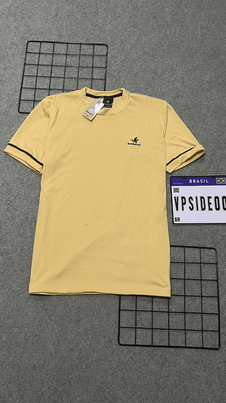 Camisa Canelada Amarela Broksfield