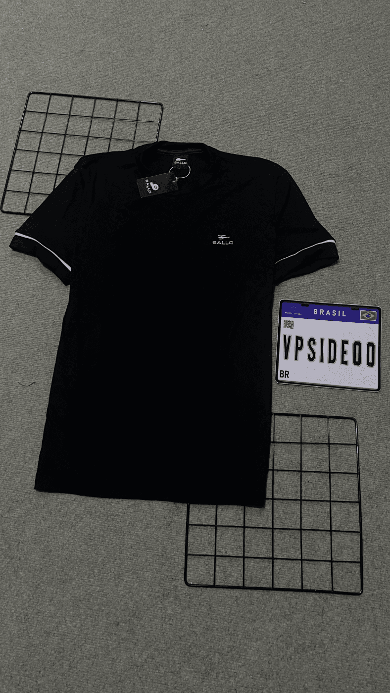 Camisa Canelada Sallo Preta
