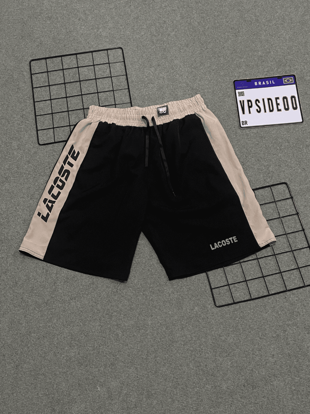 Bermuda Preta Tectel Lacoste