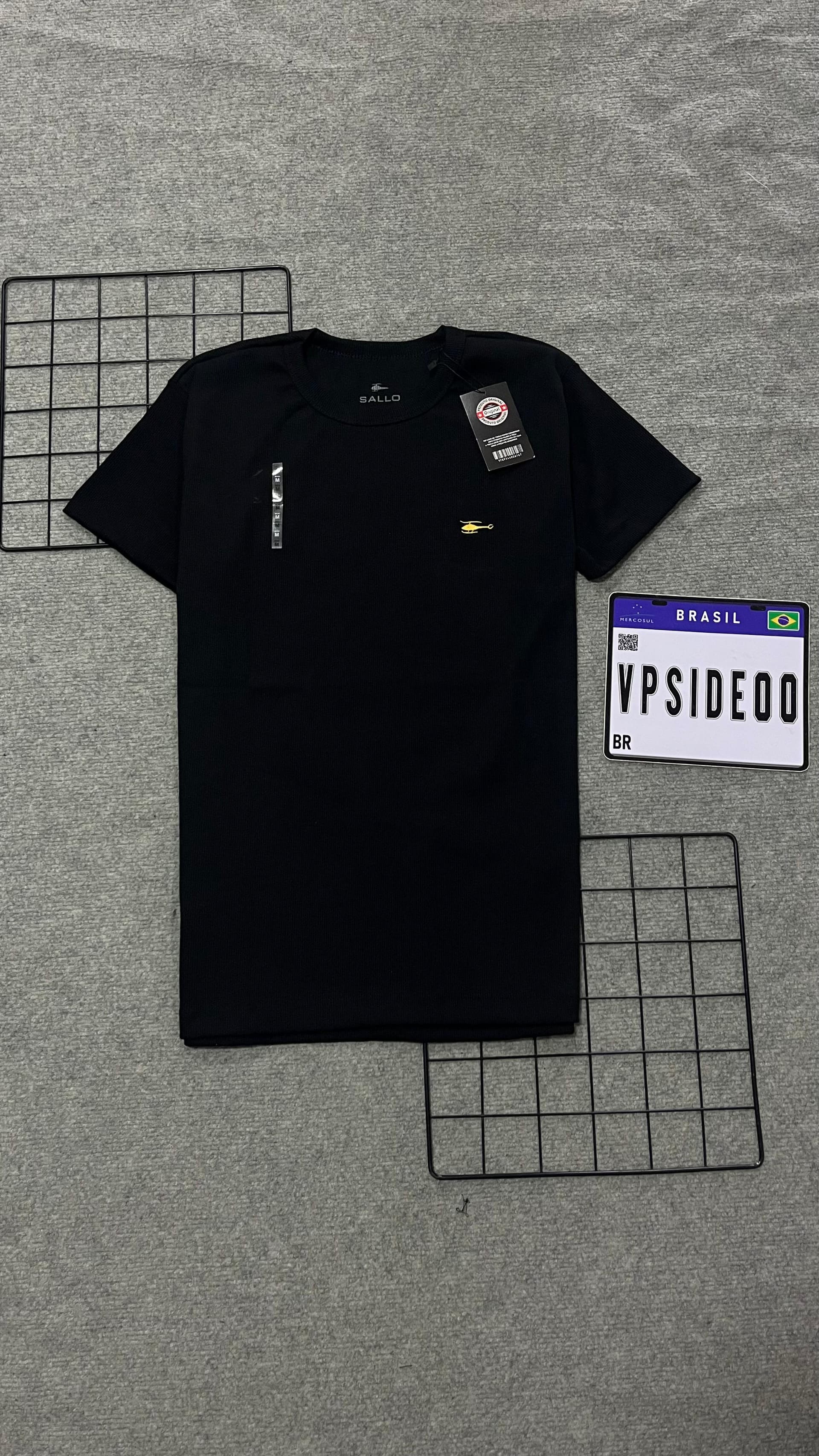 Camisa Canelada Sallo Preta