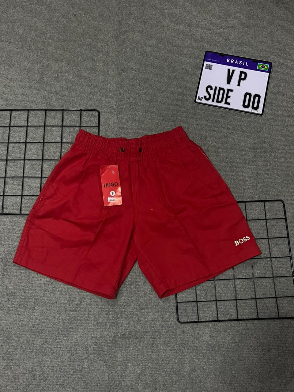 Bermuda Sarja Hugo Boss Vermelha