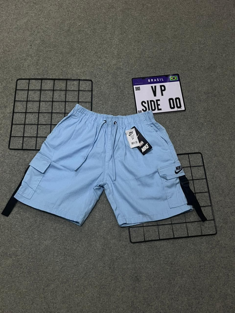 Bermuda Cargo Nike Azul Bebê