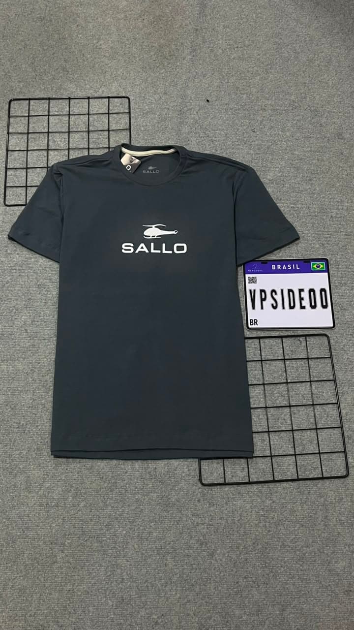 Camiseta Sallo Cinza Letreiro